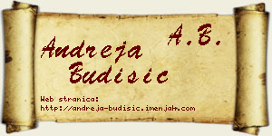 Andreja Budišić vizit kartica